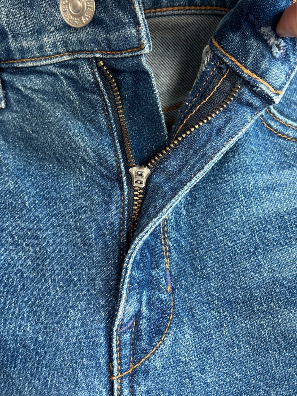 AYR size 27S The Secret Sauce Jeans blue medium wash straight loose leg FLAWED - Picture 10 of 11
